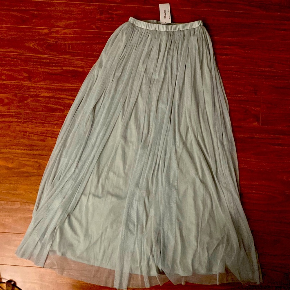 Never worn tulle angelic silver gray skirt needs new home!